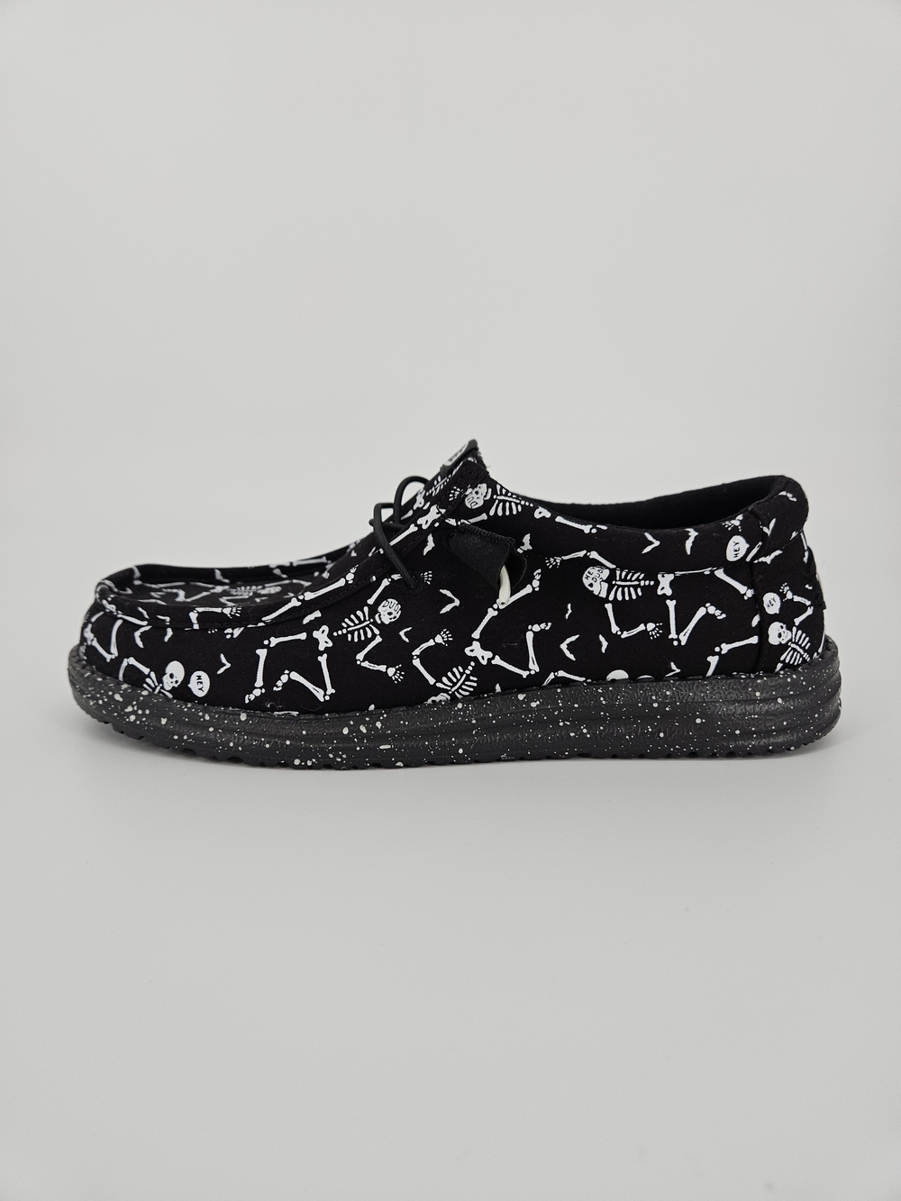Hey Dude Wally Skeleton Black Slip On Shoes Men's Size 10 Halloween NWT